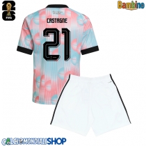 Maglie da calcio Belgio Timothy Castagne #21 Seconda Maglia Bambino Mondiali 2026  Manica Corta (+ Pantaloni corti)